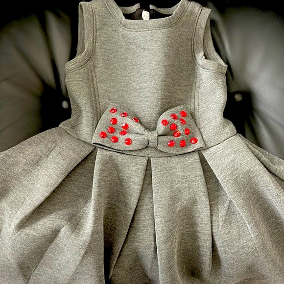 Deux Par Deux Girls 6 Dress Beautiful Grey Dress - Picture 1 of 6